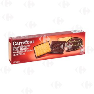 Biscuit Tablette Chocolat Noir Carrefour 125g