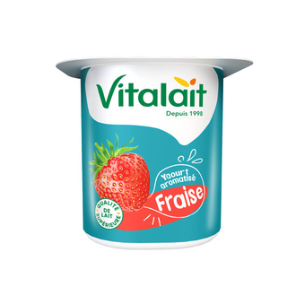 Yaourt Aromatisé Fraise Vitalait 100gr - 406