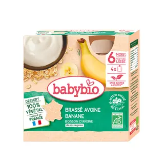 BABYBIO GOURDE BRASSE AVOINE BANANE 4 X 85G