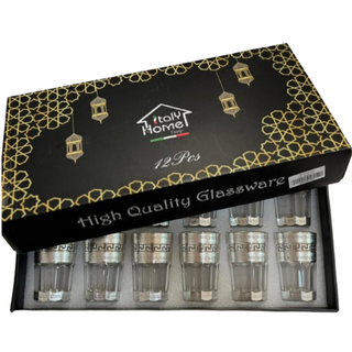 Pack De 12 Verres À Thé Prestige - Motif Argenté