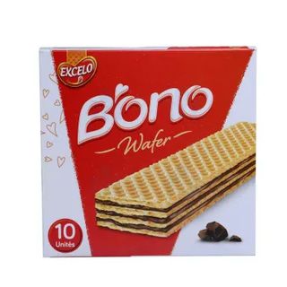 Gaufrettes fourrées à la crème cacao Bono Wafer 10 unités x 24g - EXCELO