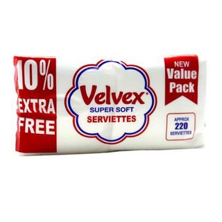 Velvex Premium Serviette 200 Pieces Value Pack