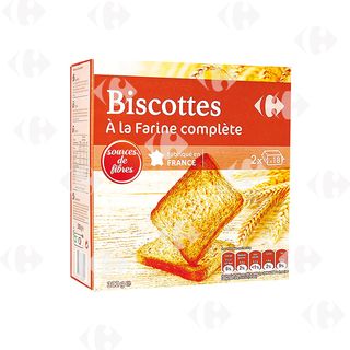 Biscottes Farine Complète Carrefour 300G