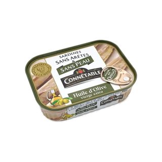Sardines À L Huile D Olive Vierge Extra Sans Peau Et Sans Arête 140G -Connetable