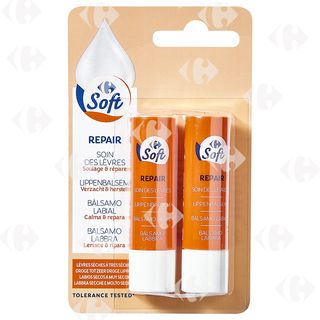 Baume à lèvres Réparateur Carrefour 4g 2 unités