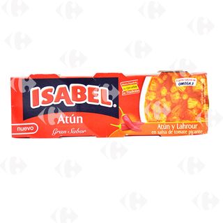 Pack de Trois Conserves de Thon à la Sauce lahrour Isabel 80g.