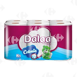 12 rouleaux de papier toilette compact XL 2plis - DALAA