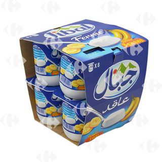 JIBAL Yaourt Ferme Banane – Pack 8 x 110g