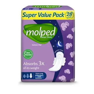 Molped Maxi Thick Sanitary Pad Extra Long 28'S