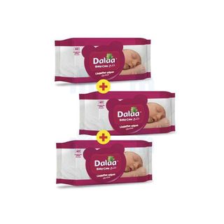 Pack de 3 paquets x 60 lingettes - DALAA