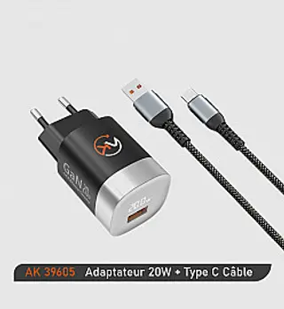 PACK BOÎTIER + CÂBLE USB - TYPE C (AK-36905)