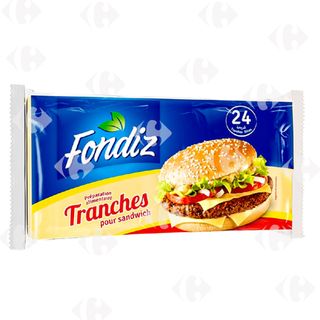 Fromage Fondu Tranches Fondiz 24 pièces 400g