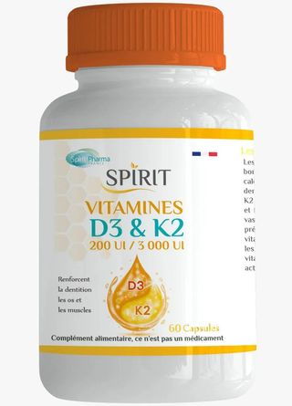 SPIRIT VITAMINES D3 & K2 BOITE DE 60 CAPSULES