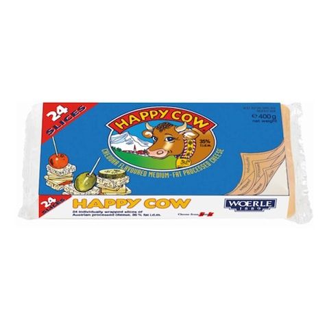 Happy Cow 24 Slices Cheddar 400G