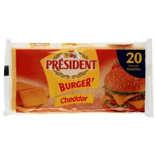 Fromage Slice Burger Cheddar President 300Gr