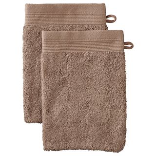 TEX Gant de toilette Chocolat coton bio