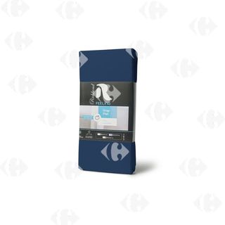 Drap Plat en Microfibre Bleu Nuit 100% Cotonelle Richbond 180x270cm