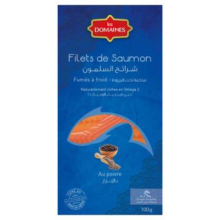 Saumon fumé au poivre LES DOMAINES - 100g