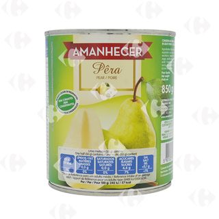 Conserve Demi-Poires Sirop Amanhecer 850g