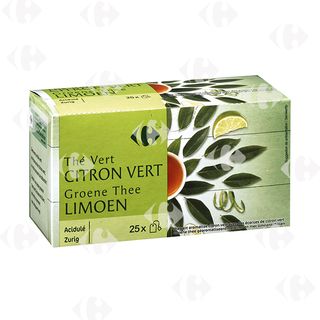 Thé Aromatisé au Citron Vert Carrefour 25 sachets