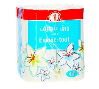 Essuie-Tout 2 Plis Blanc - Le Lot De 4 Rouleaux - N°1