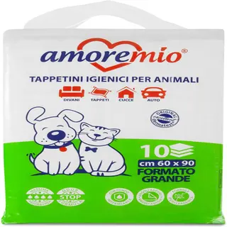Amoremio Large Absorbent Waterproof Pet Pads, 10 Pack