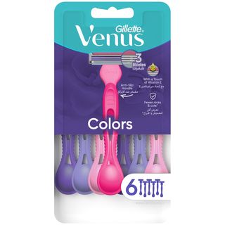 Venus Rasoir Jetable Colors 3 Lames - 6unités