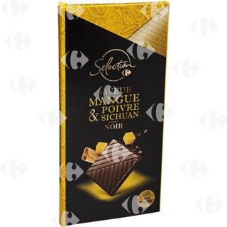 Tablette de Chocolat Noir Mangue Poivre Sichuan Carrefour Selection 100g