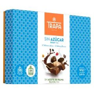 Chocolats sans sucre sans huile de palme x14 unités 142 g - TRAPA