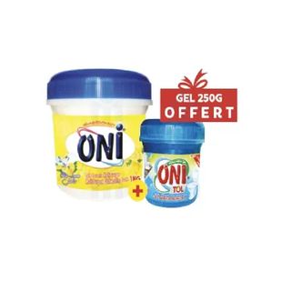 Pâte lavante 2Kg +  Gel désinfectant 4 en 1 250g - ONI