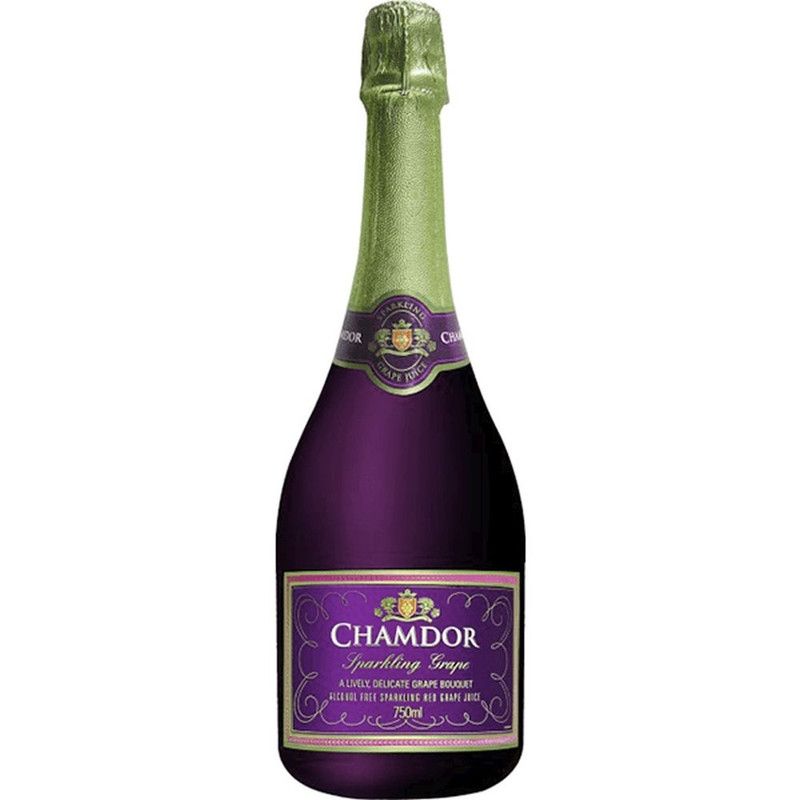Chamdor Non-Alcoholic Sparkling Red Grape Juice 750Ml