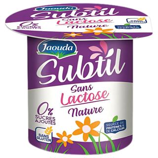 Yaourt Brassé Nature Sans Lactose Subtil Jaouda 110G