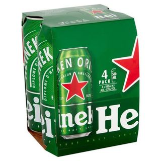 Heineken Beer 500ml can 4 pack
