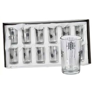Verre à Thé Décorées Argenté 12 unités.