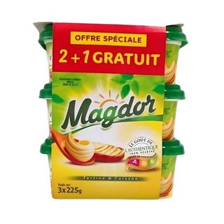 Pack Margarine Magdor 225g 3 unités
