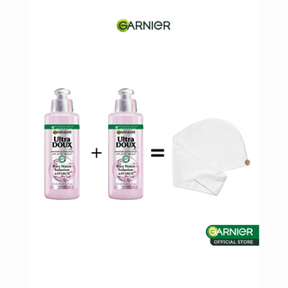 Lot De 2 Garnier Ultra Doux Soin Sans Rincage Eau De Riz = Serviette Offerte