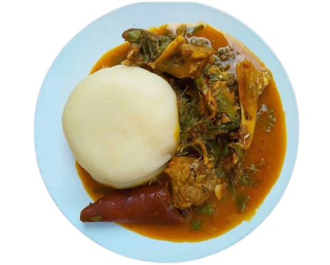 Nigerian Cusine Semovita Soup Oha