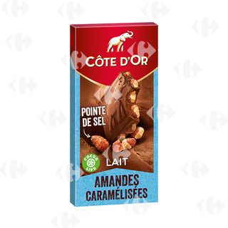 Tablette de Chocolat Lait aux Amandes Côte D'or 180G