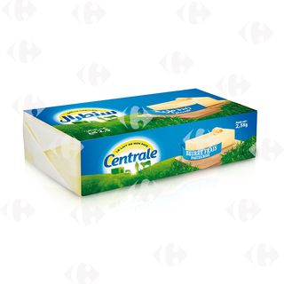 Beurre Pasteurisé en Plaquette Centrale 2,5kg.