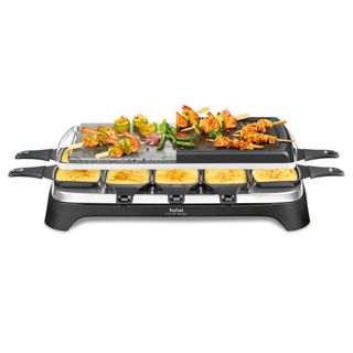 Raclette Pierrade Grill en Inox 3 en 1 Tefal 10 Coupelles