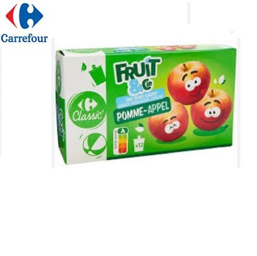 Carrefour Apple Fruit Puree 12X90g