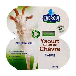 Chergui Yaourt Chèvre Nature sans Sucre Pack 4X110g