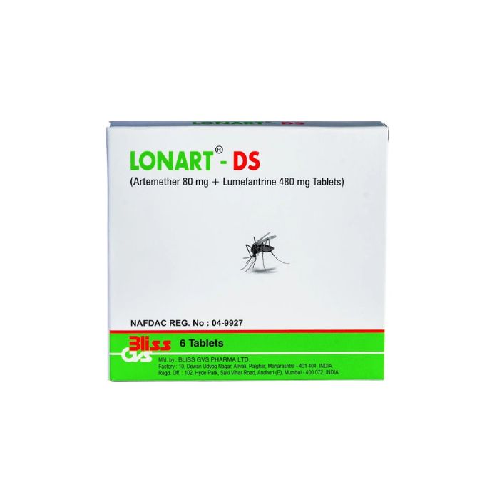 Lonart Ds Artemether-Lumefantrine Tablets, 6 Tablets
