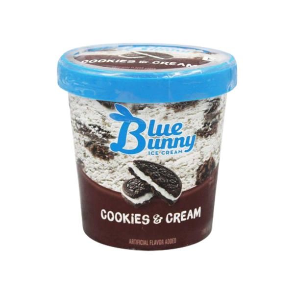 Blue Bunny Cookies And Cream Pint Cup 473Ml