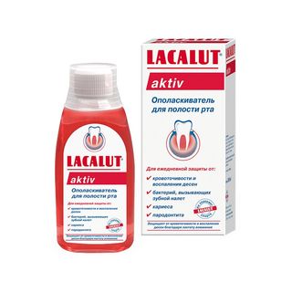 ОПОЛАСКИВАТЕЛЬ Д/ПОЛОСТИ РТА LACALUT 300МЛ ACTIV, ШК: 4016369666807