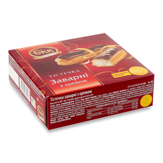Тістечка БКК заварні з кремом 180г