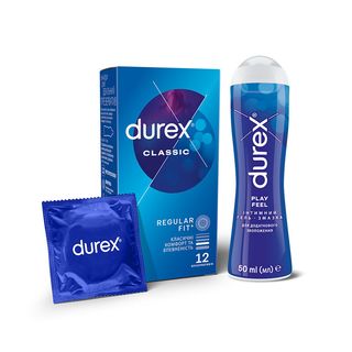 Змазка DUREX Play Feel 50мл + Презервативи DUREX Сlassic 12 шт