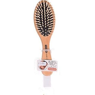 თმის ჯაგრისი ხის კბილებით ოვალი 22სმ