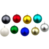 Куля ялинкова 10 см пластикова матова мультиколор
