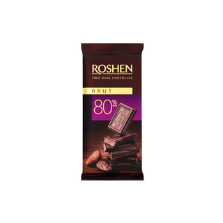 Roshen- შავი შოკოლადი Brut 80% 85გ/4823077632570